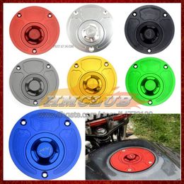 Motorcycle CNC Keyless Gas Cap Fuel Tank Caps Cover For KAWASAKI NINJA ZX 6R 6 R CC ZX636 ZX6R ZX-636 ZX-6R 03 04 2003 2004 HOT Quick Release Open Aluminum Oil Filler Covers