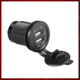 CC303 Cigarette Lighter Car Charger Universal USB Vehicle DC12V-32V Waterproof Dual USB Charger 2 Port Power Socket 5V 2.1A/1A