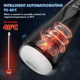 Masturbator Sex Toy Automatic Male s - Sucking with 9 Suction Vibration Heating Adult Toys for Men Hands Free Pocket WMEY