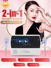 Physiotherapy Machine 2023 Portable New Gold Microneedle Hot Maggie Fade Wrinkles Tight Contraction Skin Tender Beauty Instrument