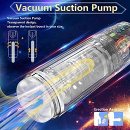 Masturbator Sex Toy 2 in 1 Sucking Male s Clear Penis Pump Visible Pocket Pussy Detachable Automatic with 7 Rotation Suction Modes WCCU