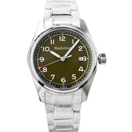 Herrenuhr Grün 2824 Automatikwerk Saphirglas Stahlarmband Armbanduhren 5-Sterne-Zifferblatt Uhren 40 mm