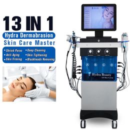 Latest hydro dermabrasion aqua peel machine blackheads removal hydra clean facial machine with 14 handles