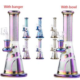 Heady Glas Small Characters Flower Hookahs Showehead Perc Rainbow Coloful Dab Rigs Water Bong Water Pipes Oil Rig With Banger Bowl ZDWS2005