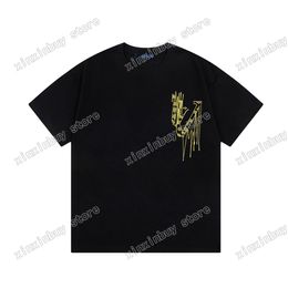 xinxinbuy Men designer Tee t shirt Paris Flower embroidery letters patch short sleeve cotton women gray white black XS-2XL