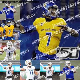 NCAA San Jose State Football Jersey Christian Webb Viliami Fehoko Nehemiah Shelton Lando Grey E.J. Ane Jay Le