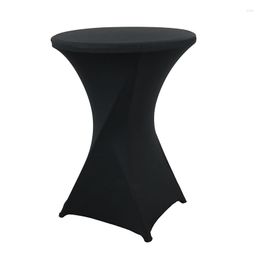 Table Cloth Simple Solid Colour Polyester Round Banquet Elastic Cover El Wedding Tabletop Decoration Household Supplies Tablecloth