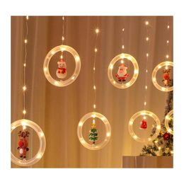 Christmas Decorations Room Decorationlights String Curtain Lights Cartoon Modelling Light Drop Delivery Home Garden Festive Party Supp Dhxgk