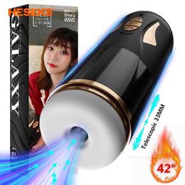 Sex toys massager HESEKS Male Automatic Sucking Telescopic Rotating Masturbator Cup For Men Blowjob Machine Suction Toys Adult