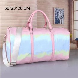YQ High Quality fashion Men Women Shoulder Bags PU Leather Travel Duffle bag Brand Luggage Handbags Large Capacity Sport Outdoor 270r