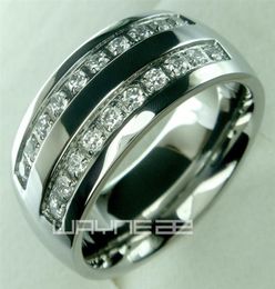 Seu homem de anel de casamento de anel de anel sólido de aço inoxidável