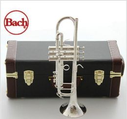American Original Bach Trompete Gold und silberne Silber AB190S Silber plattiert Bach Small Musical Instruments Professional3765113