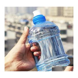 Water Bottles 1000Ml Creative Large Capacity Workout Bottle Outdoor Sports Gym Fitness Training Cam Running Plastic Pc Drop Delivery Otbr7