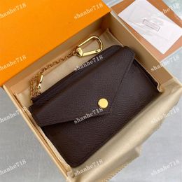 mit BOX Recto Verso Kurze Brieftaschen Visitenkarte Designer Luxus Clutch Taschen Frauen Dame Passport ID Kreditkarte Tasche Klappe Geldbörsen M62932