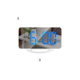 Desk Table Clocks 1 Set Alarm Clock Led Mirror Display Usb Charging Abs Desktop Hanging For Bedroom Drop Delivery Home Garden Decor Dhmpx