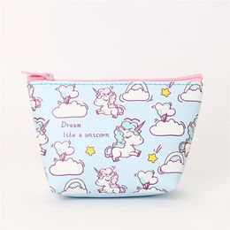 Women Makeup Cosmetic Bag Unicorn Make Up Toiletry Designer Girls Travel Organiser Pu Leather Lovely Purse Ladies Easy Carry Size2395