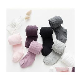 Leggings Tights Baby Cotton Children Dance Socks Solid Girl Stretch Infant Toddler Kid Clothes 8 Colours Drop Delivery Kids Materni Dhujg