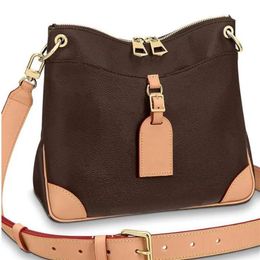 Original Brand New Handbag Leather Retro Adjustable Shoulder Strap Cowhide Splicing Shoulder Bag Fashionable Functional Multifunct249M