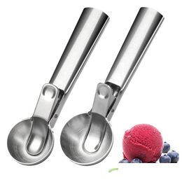 Spoons Ice Cream Scoops Stacks Stainless Steel Icecream Digger Nonstick Fruit Ball Maker Watermelon Spoon Tool Drop Delivery Home Ga Dhdoz