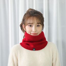 Scarves Fashion Women Knitted Scarf Solid Cashmere-like Winter Snood Lady Warm Wool Fur