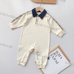 Luxury Designer Rompers rompers for juniors Retail wholesale Newborn baby onesies cotton thin one-piece bodysuits toddle infant kids clothes Outdoor crawl suit top