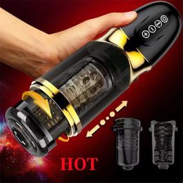 Sex toys massager Male Masturbator Automatic Telescopic Rotation 10 Modes Vagina Real Vibrators Machine Toys for Men