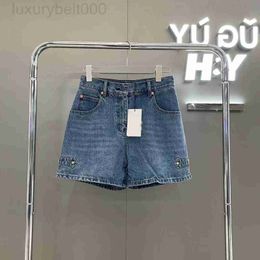 Womens Jeans designer Three elevation version G2022S new leisure high waist thin wide leg denim shorts summer women H0HS