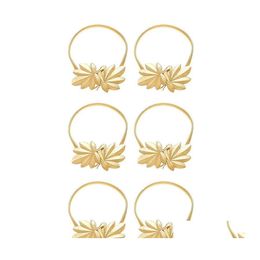 Other Home Decor 6 Pieces Of Curtain Bezel Decorative Tie Alloy Gold Metal Hook Back Window Drop Delivery Garden Otpex