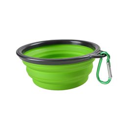 Fashion Dog Feeder Collapsible Silicone Pets Bowls 18 StyleTo Choose Portable Dogs Water Dish Feeder Pet Bowl
