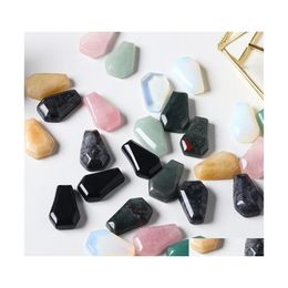 Stone 30X20Mm Natural Crystal Ornaments Carved Reiki Healing Quartz Mineral Tumbled Gemstones Hand Home Decor Drop Delivery Jewellery Dh3Ga