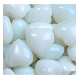 Stone Natural Opal Ornaments Carved 15X10Mm Heart Chakra Reiki Healing Quartz Mineral Tumbled Gemstones Hand Home Decor Drop Deliver Dhpwz