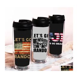 Tumblers Lets Go Brandon Party Favour Doublelayer Fashion Plastic Cup Portable Fjb Water Cups Inventory Wholesales Drop Delivery Home Dhhgt