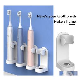 Laundry Storage Organisation 1Pc Electric Toothbrush Holder Wall Mount Bracket Space Saving Bathroom Accessories Inventory Wholesa Dhwa7