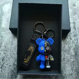 Bear Personality Car Keychains For Men Women Cute Cartoon Toy Casual Couple Key Chain Bag Hanging Brand Gift Designers Keychain
