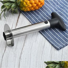 Other Knife Accessories Stainless Steel Pineapple Slicer Peeler Fruit Corer Kitchen Easy Tool Spiral Cutter New Utensil Drop Deliver Dh9Sx