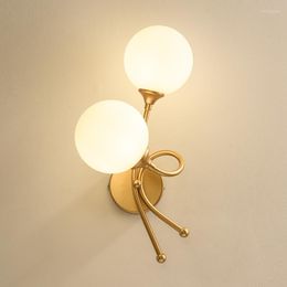 Wall Lamp Dimmable Modern LED Lamps Gold Black Lights Living Study Room Bedside Bedroom Aisle Corridor Home Lighting AC 90-260V