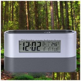 Desk Table Clocks Ps Portable Digital Temperature Display Clock Pen Holder Decoration Led Drop Delivery Home Garden Decor Dha0L