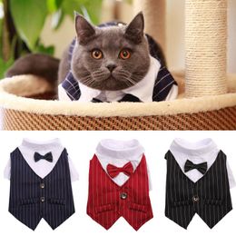 Cat Costumes Handsome Dog Party Suit Clothing Solid Fashion Pet Jacket For Cats Small Dogs Wedding Birthday Partying Clothes Costume