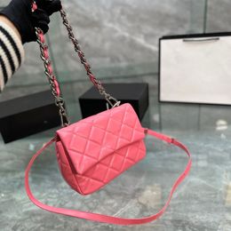 CC Borse Luxury Brand Cross Body Mini Borsa a tracolla da donna Distintivo argento Borsa a tracolla classica in pelle Matelasse Trend Pochette Portafoglio