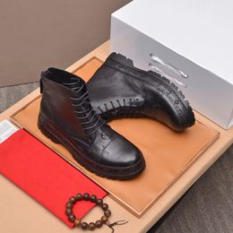 Luxury Brand Mens Oxfords Dress Shoes High Top Leisure Casual Genuine Leather Lace Up Winter Snow Boots Size 38-44