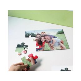 Party Favour Sublimation Blank Rec Puzzle P O Diy Craft Jigsaw Mdf Wood Material Heat Press Transfer Printing Drop Delivery Home Gard Dhn38