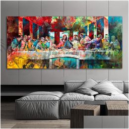 Paintings The Last Supper Canvas Prints Wall Art Pictures For Living Room Home Decor Indoor Decorations Abstract Portrait Famous Pai Dhdnt