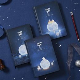 Creative Luminous Moon Night Notebook Paper Diary Drawing Graffiti Painting Sketch Book School Supplies Gift