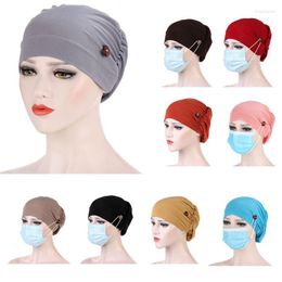 Ethnic Clothing Soft Modal Inner Hijab Caps Muslim Stretch Turban Cap Lslamic Underscarf Bonnet Hat Female Headband Tube Chemotherapy