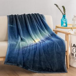 Blankets Galaxy Decorative Sofa Throw Bed Blanket Bedspread The Fluffy Soft Convertible Fleece Custom Boho Nordic Cute Home