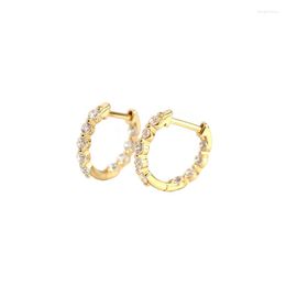 Hoop Earrings 925 Sterling Silver Earring Fashion Zircon Round Heart Ear Ring Buckle Cute Simple INS Style Trend Woman Girl Jewelry