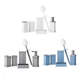 Bath Accessory Set 5 Pieces Bathroom Accessories Toothbrush Holder Toilet Brush With Lotion Dispenser For Housewarming Gift El