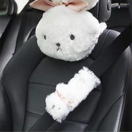 Interior Decorations Neck Pillow Plush Cute Soft Lovely Car Headrest Comfortable Accessories For Girls