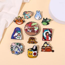 Brooches Ghibl Studio Enamel Pins Boy Girl Badges Anime Accessories For Backpack Trending Jewellery Gift Friends