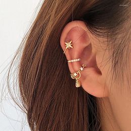 Backs Earrings Trends Zirconia Small Clip On For Women Golden Cute Fake Piercing No Pierced Earcuffs Korean Fashion Jewellery 2022bijoux